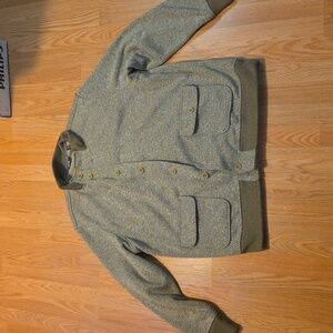 Men's Green Wool Peacoat